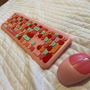 New colorful wireless keyboard and mouse